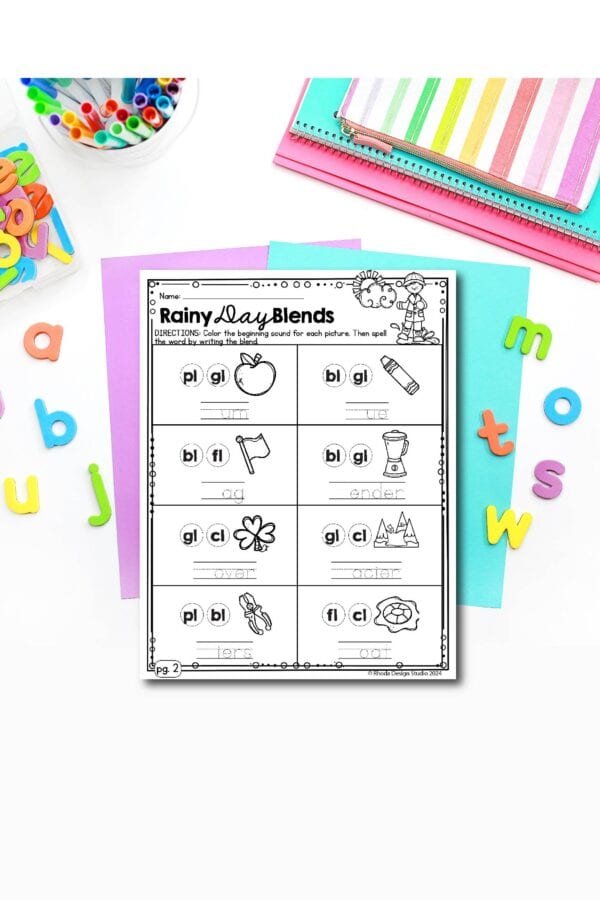 rainy-day-blends-worksheets