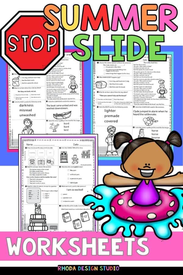 Stop the summer slide with spiral review task cards and worksheets. Based on student levels for differentiated instruction and learning.