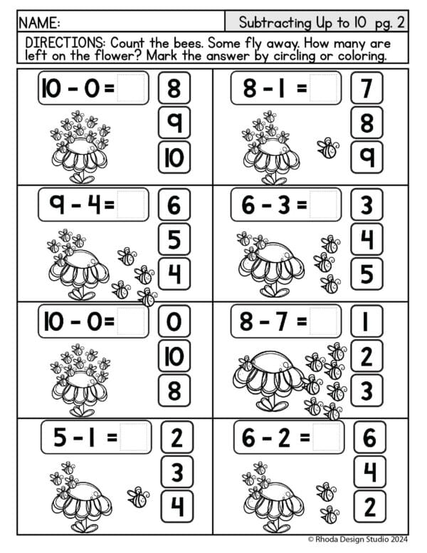subtract-up-to-10-bees-worksheets-02