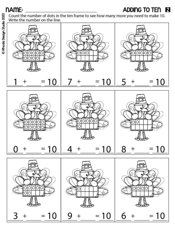 adding_to_10_turkeys_worksheet-2