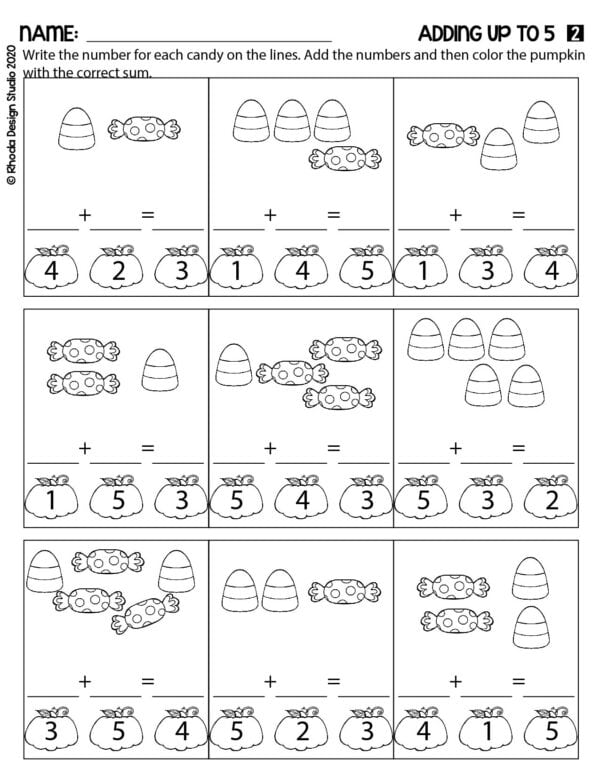 adding_up_to_5_worksheet-2