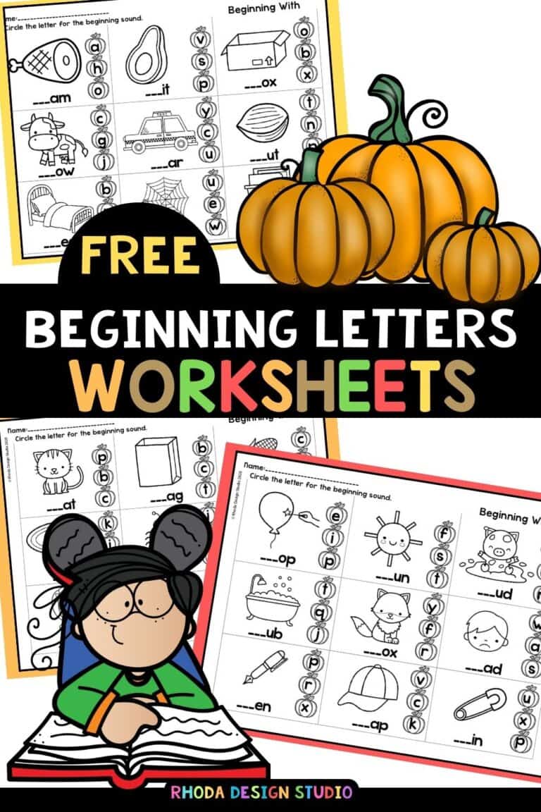 Beginning Letters Worksheets: Fun Early Literacy Practice