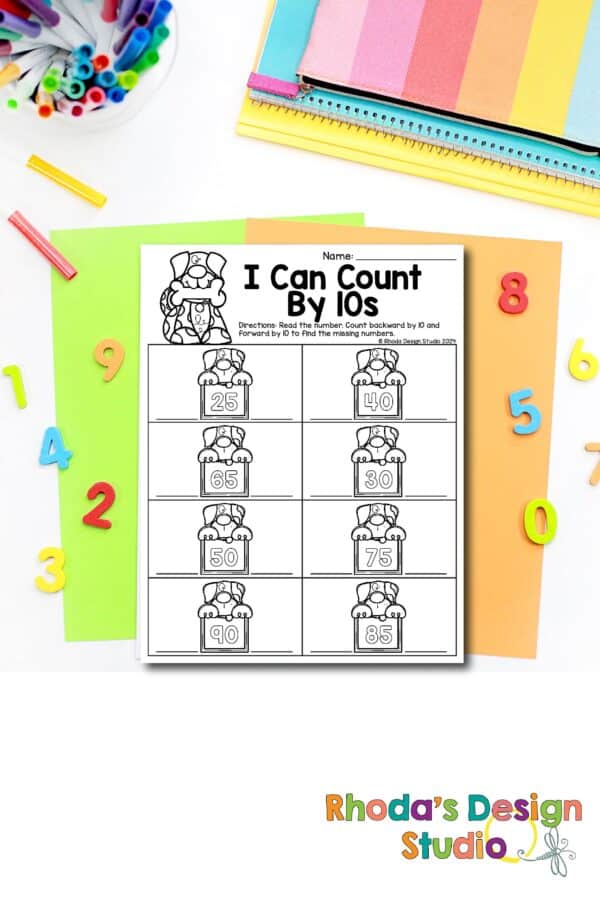 Free Math Worksheets for Pre-K, Kindergarten and First! There are plenty of free of printable worksheets available for any child's grade level. Skip counting by 10’s worksheets for quick and easy math lessons and assessments.