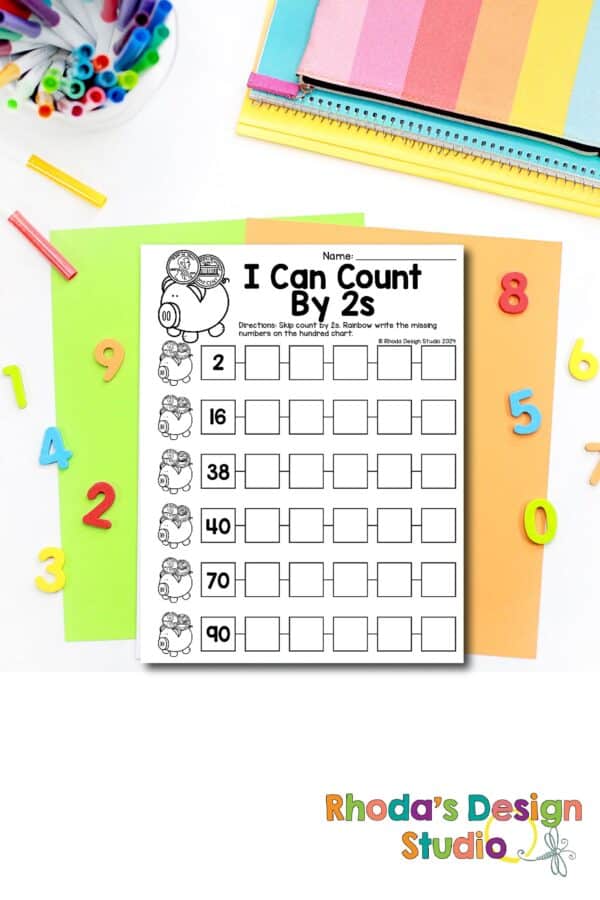 A printable counting by 2’s worksheet for kindergarten, preschool, and first graders. Students or kids will practice and improve their counting abilities with this worksheet. This counting by 2’s worksheet is in pdf format and downloadable.