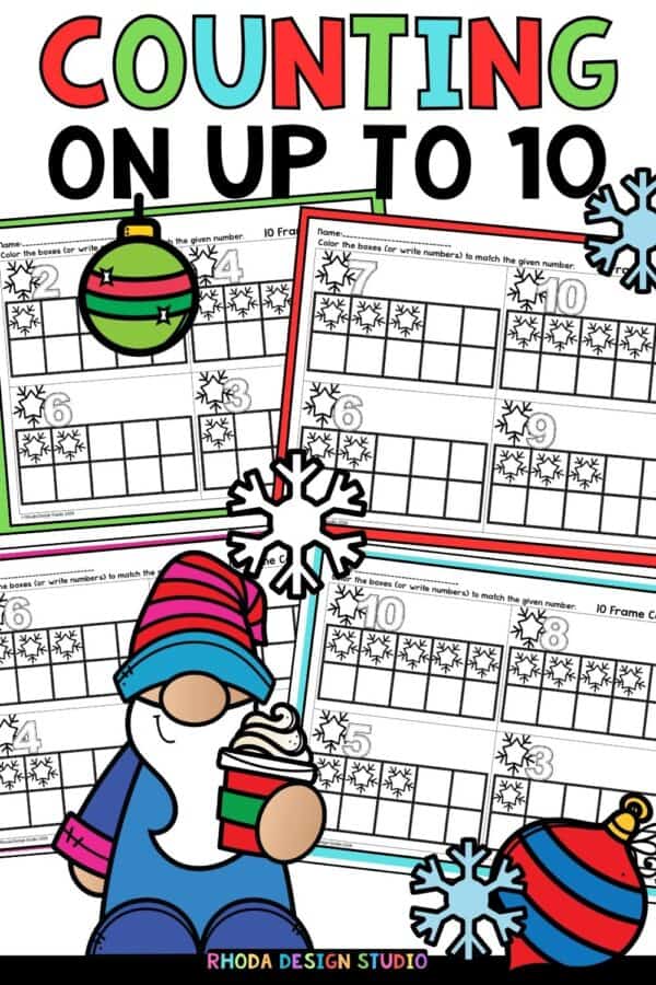 counting up to 10 december worksheets