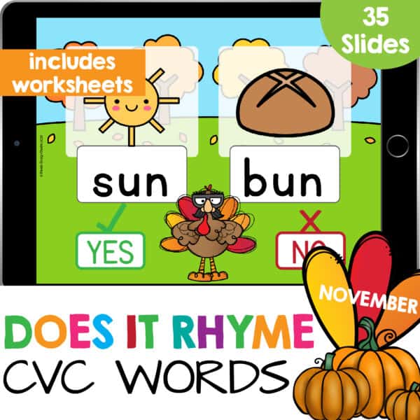 Rhyming CVC Worksheets: Fun Cut and Paste Phonics Activities