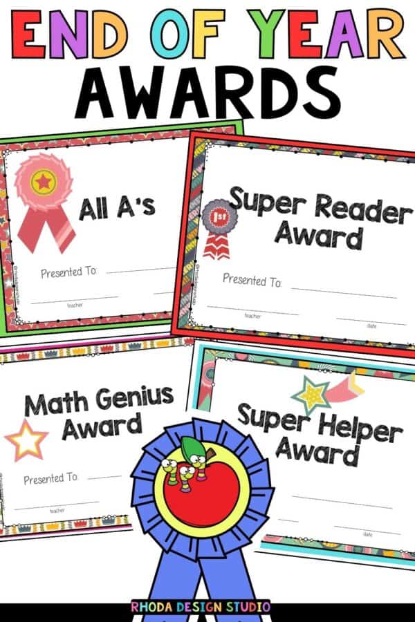 Throw a simple, yet meaningful end of the year awards ceremony with your students! Certificates to print and use.