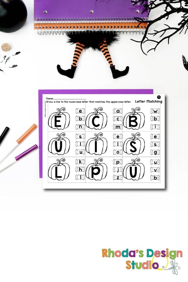 Free October Literacy Lessons Letter Matching Worksheets Free October Literacy Lessons Letter Matching Worksheets