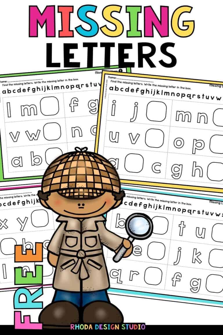 Missing Letters Worksheets: Free Fill in the Letter Practice