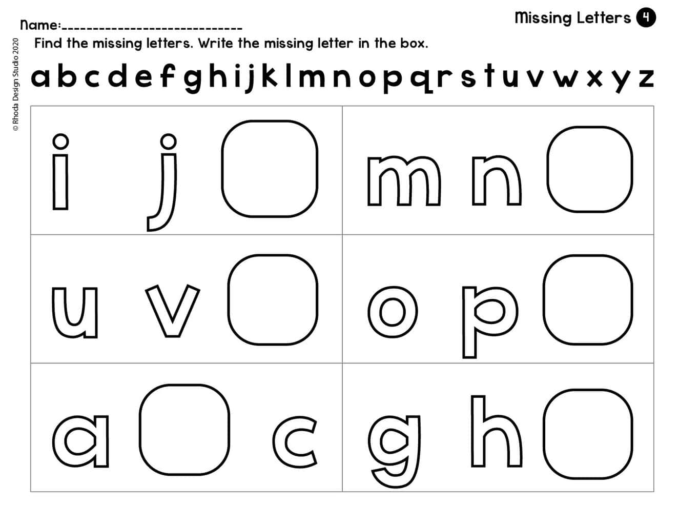 Missing Letters Worksheets: Free Fill in the Letter Practice