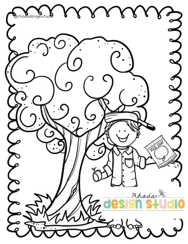johnny-appleseed-portait-coloring-page
