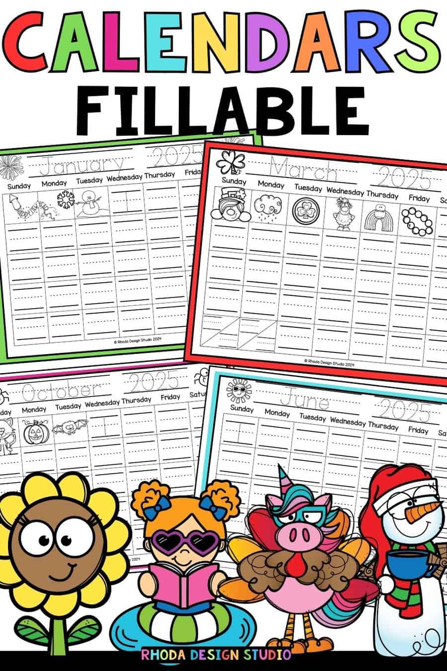 Free Traceable Calendar Pages Months of the Year Worksheets