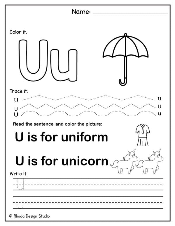alphabet-writing-practice_Letter U