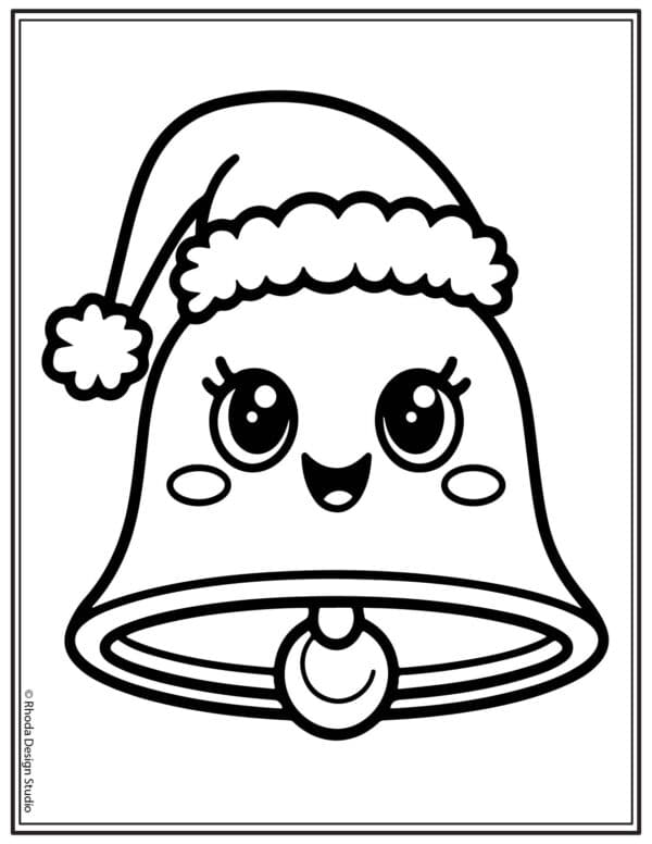 Christmas-Coloring-Pages_bell-santa-hat-22