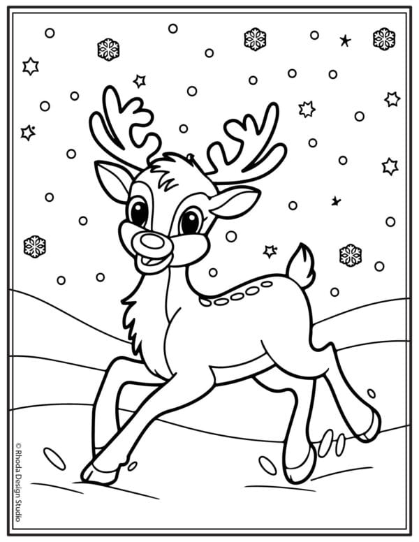 Christmas-Coloring-Pages_dancing-reindeer