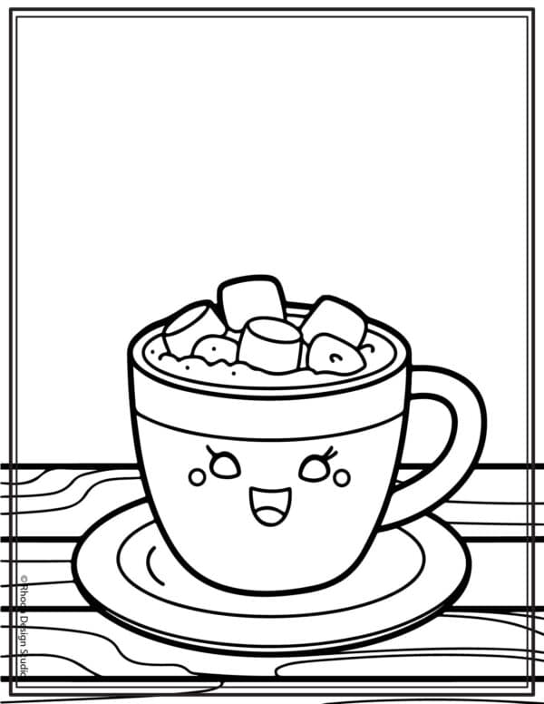 Christmas-Coloring-Pages_drink-on-table