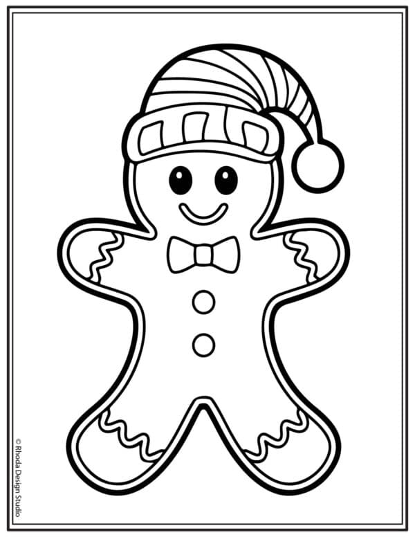 Christmas-Coloring-Pages_gingerbread-hat