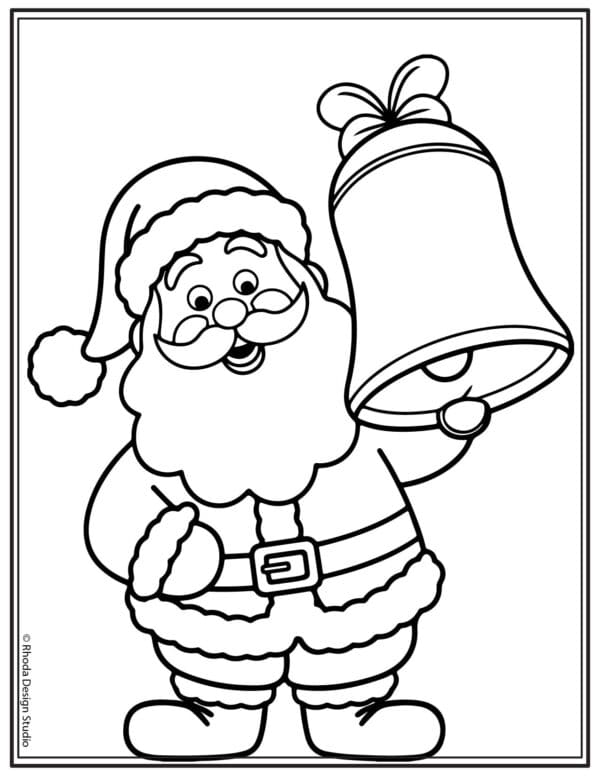 Christmas-Coloring-Pages_santa-big-bell