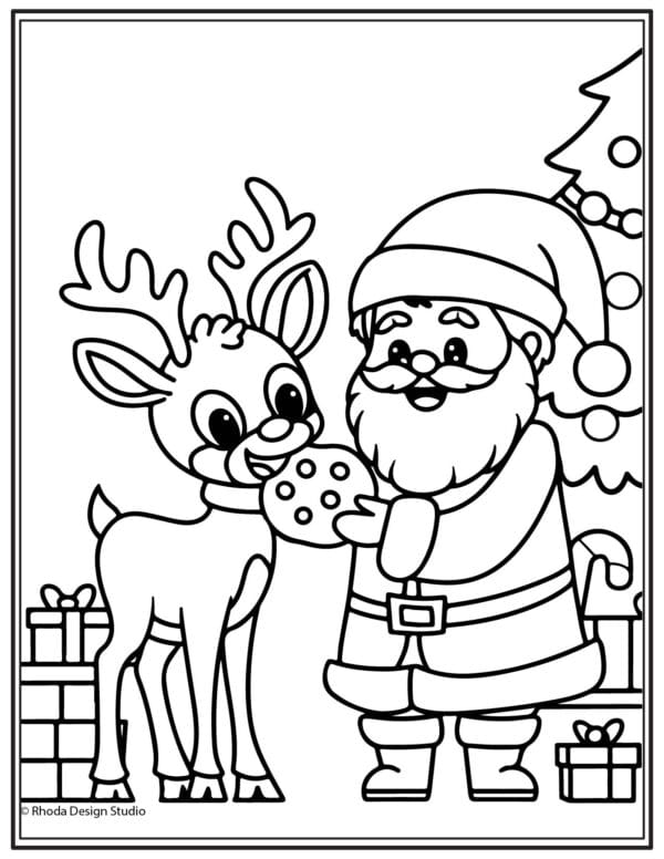 Christmas-Coloring-Pages_santa-reindeer-cookie