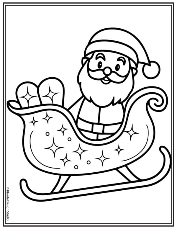Christmas-Coloring-Pages_santa-sleigh