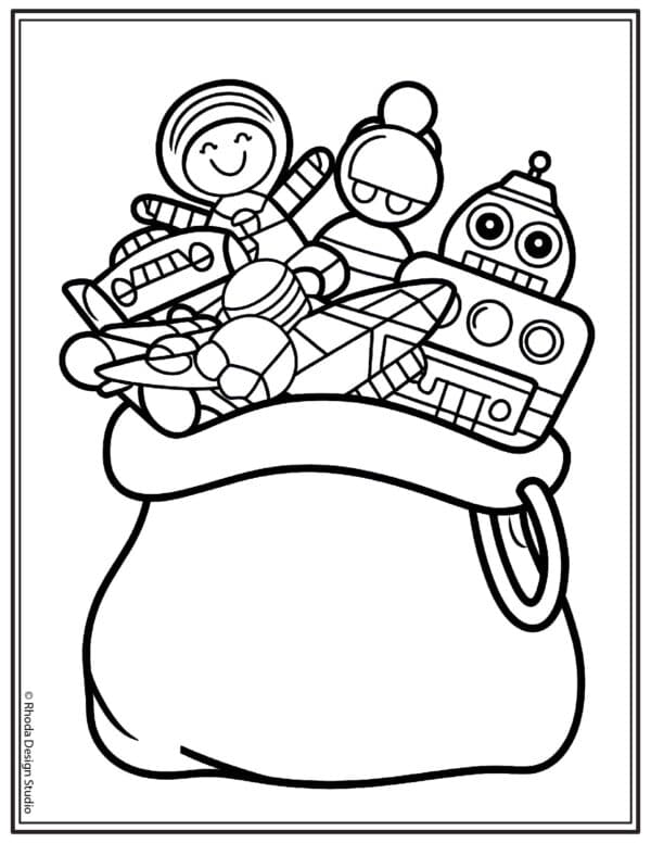 Christmas-Coloring-Pages_santa-toy-sack