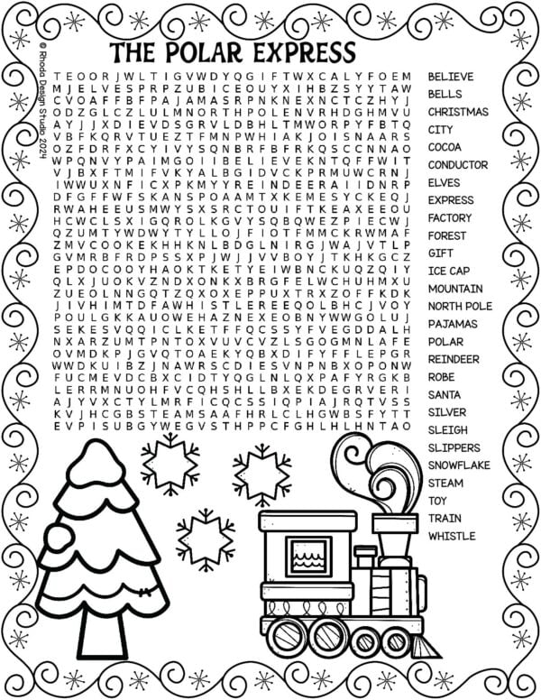 25 Free Christmas Word Searches