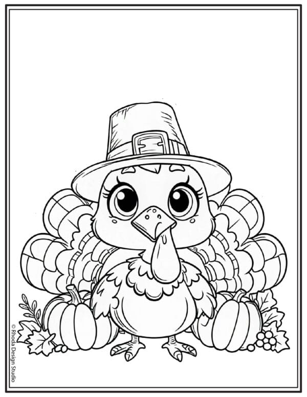 20 Free Cute Thanksgiving Coloring Pages