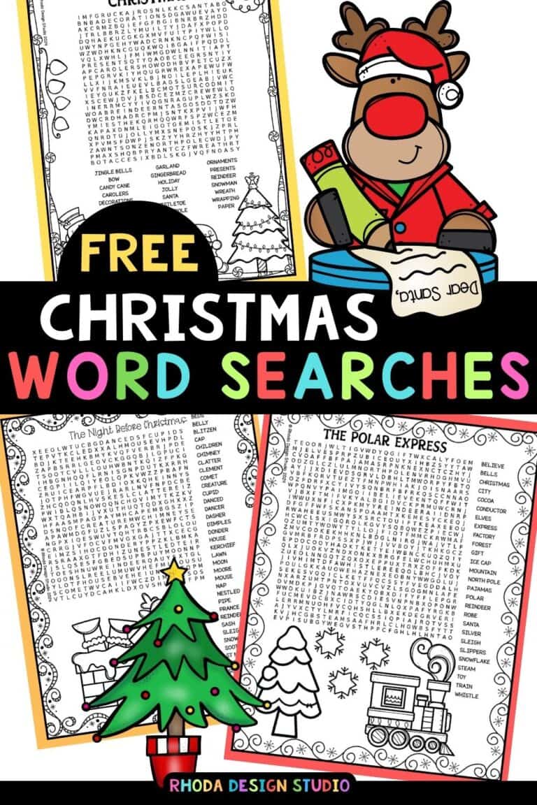25 Free Christmas Word Searches