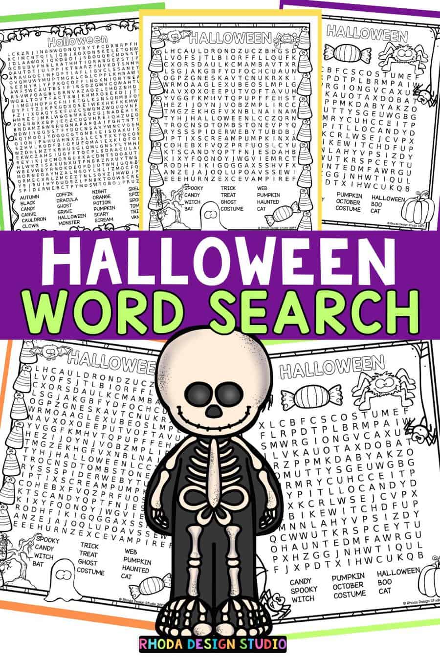 halloween word search printables
