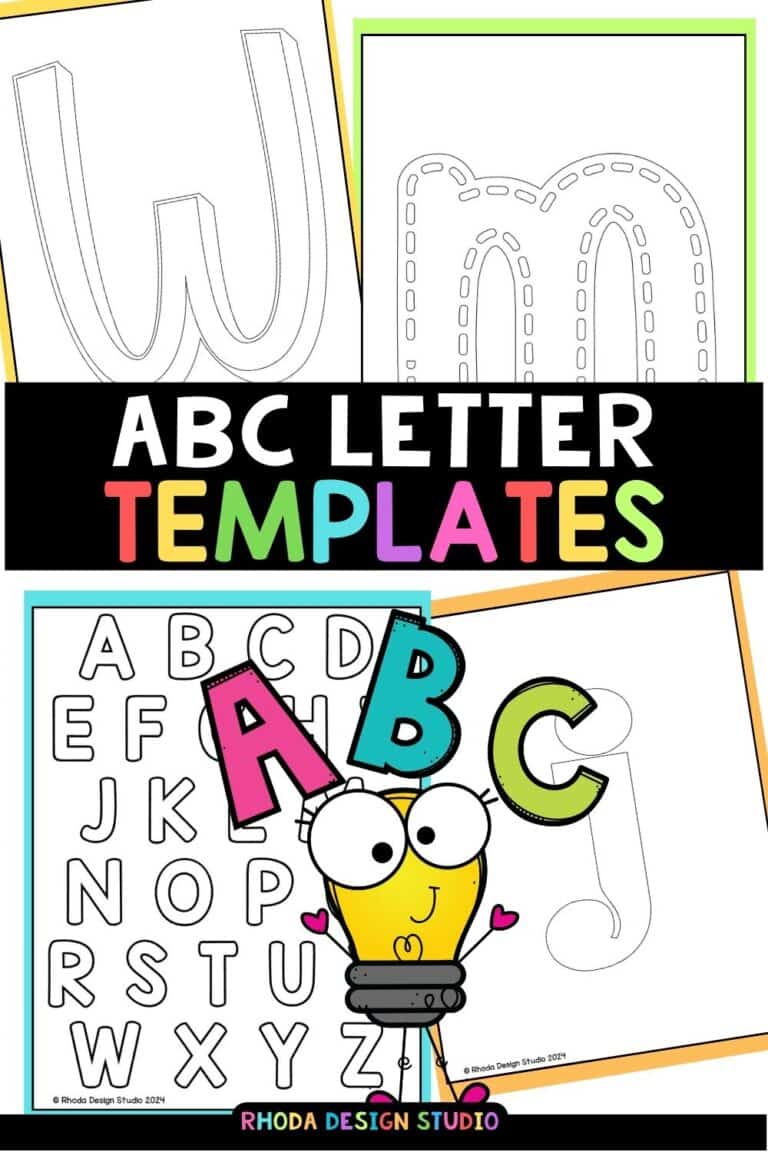 384 Printable Letter Templates for Bulletins and Alphabet Practice