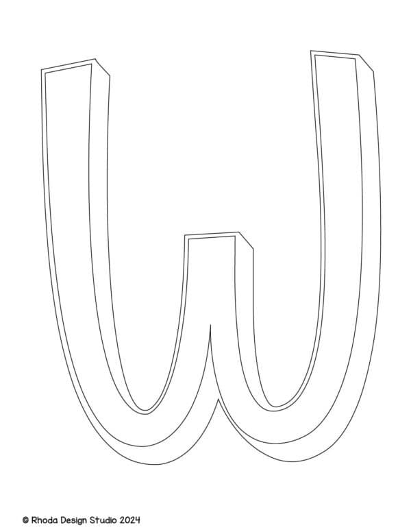alphabet-letter-printables-3d-lowercase_w