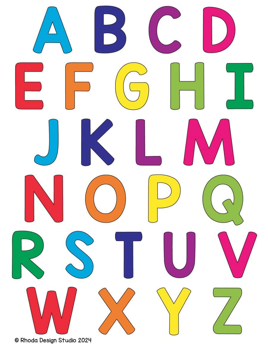 384 Printable Letter Templates for Bulletins and Alphabet Practice