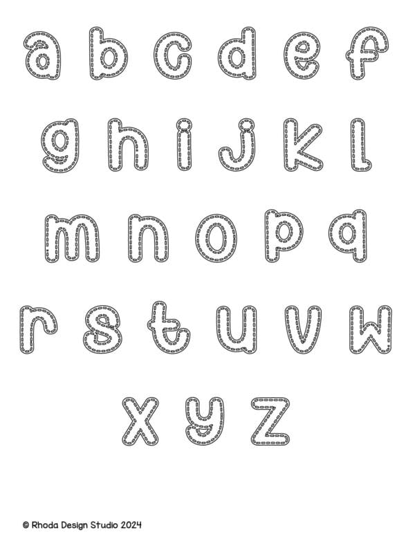 alphabet-letter-printables-stitched-lowercase_full-bw