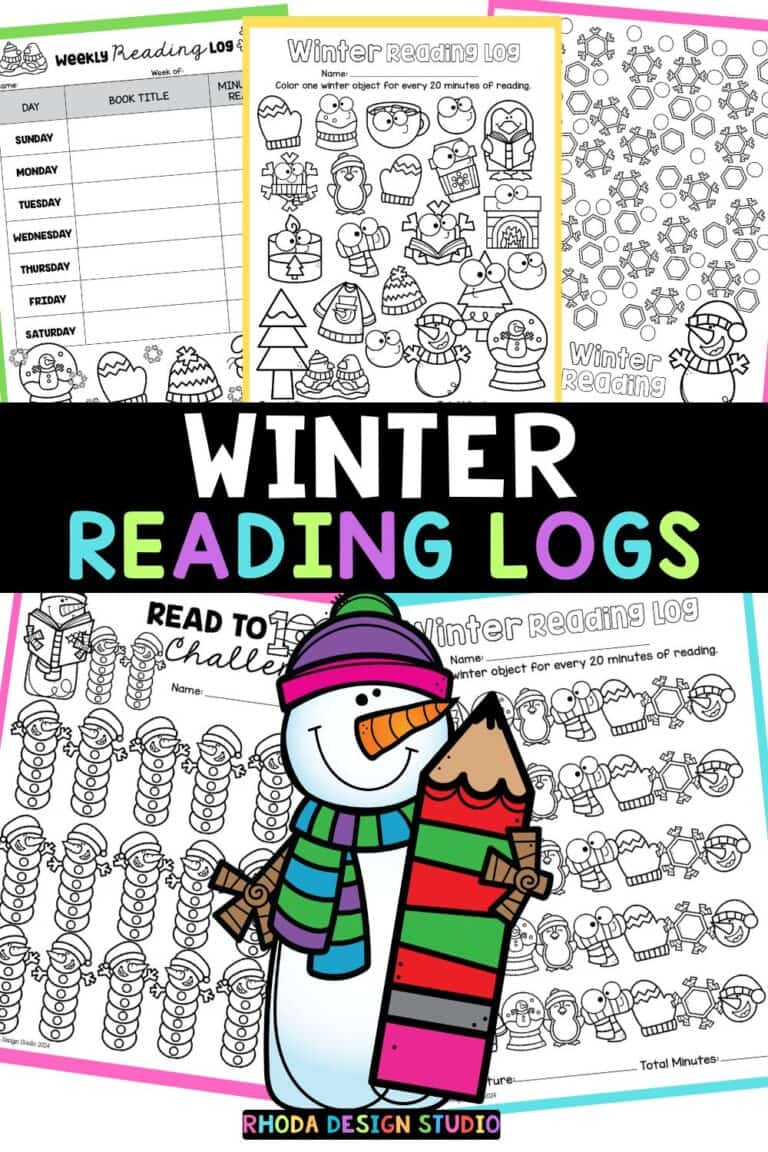 winter-reading-logs for kids