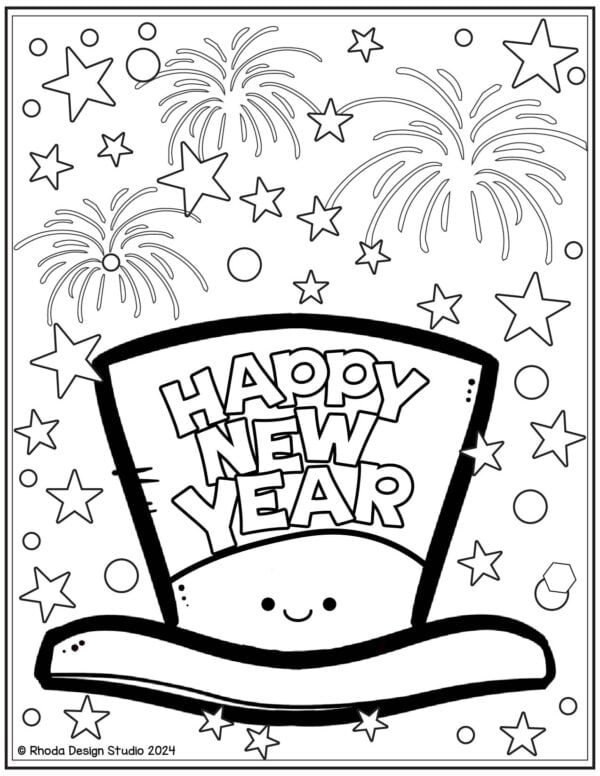 happy-new-year-coloring-page_new-year-hat