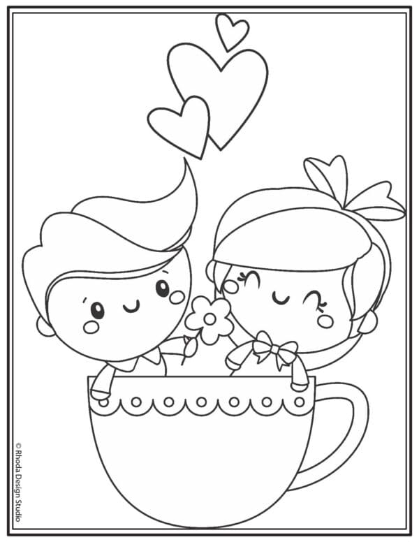 valentine-coloring-pages_boy-girl-tea-cup