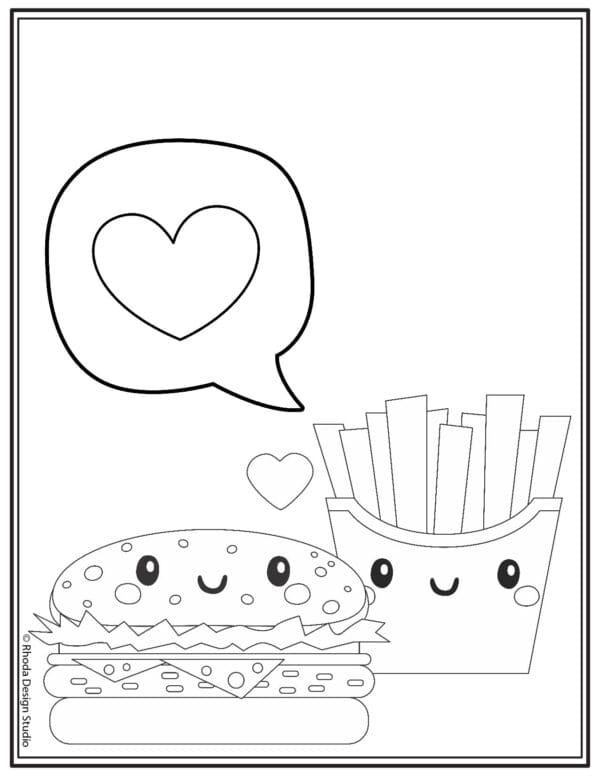 valentine-coloring-pages_buger-fries