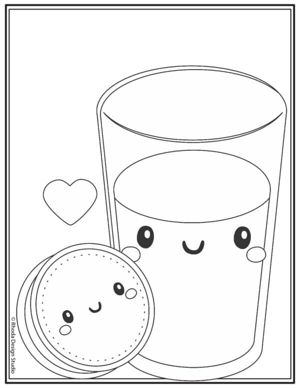 valentine-coloring-pages_cookies-milk