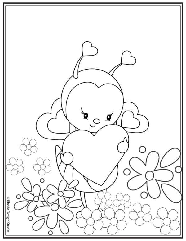 valentine-coloring-pages_love-bee