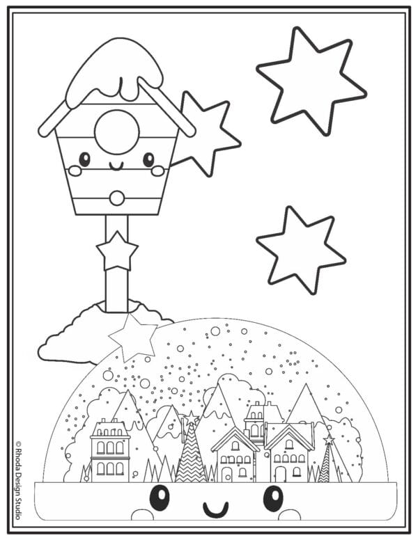 winter-coloring-pages_snow-globe