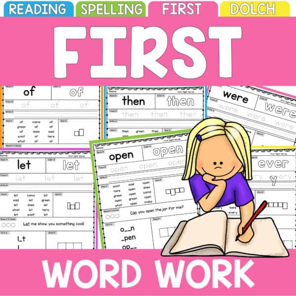 first grade worksheets for sight words