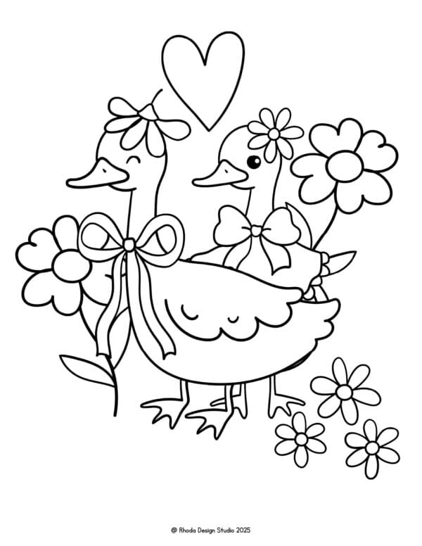spring-coloring-pages-rds_goose-flowers