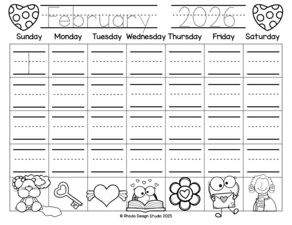 Free printable 2026 calendar for kids! Traceable numbers + fillable dates = the ultimate learning tool for home or classroom.
Kids LOVE writing their own events!
Save this for your teacher binder or homeschool planner.