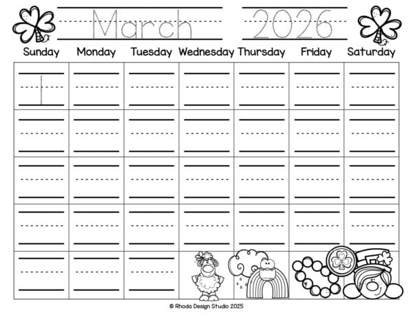 Make learning dates and numbers fun with these 2026 fillable and traceable calendars for early learners!
A perfect addition to your morning meeting routine or calendar time.
Click to download and print yours free!