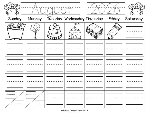 Want a low-prep calendar center for your classroom?
These 2026 printable calendars give kids handwriting, sequencing, and planning practice all in one.
Download and print the full set today!