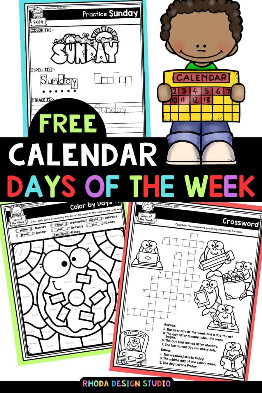 Engage your K-2 learners with a complete Days of the Week packet that includes crosswords, word searches, ciphers, cut-and-paste activities, and more. Learning has never been this playful!