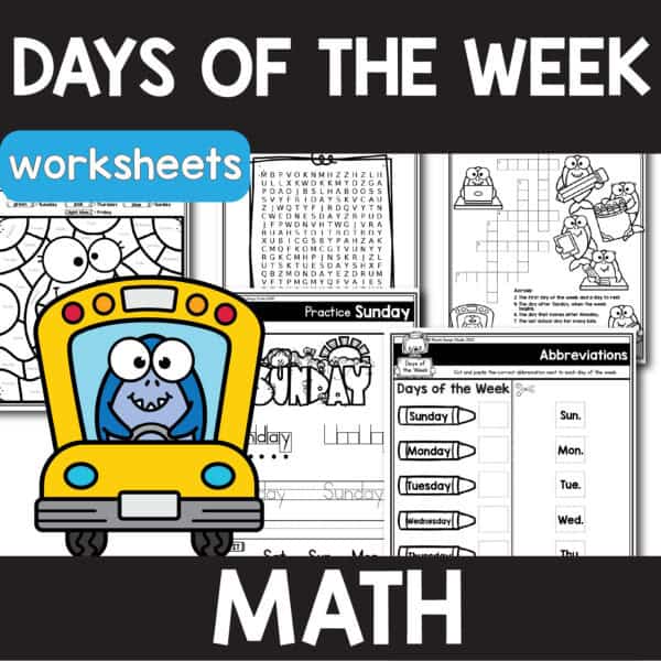 Make learning the days of the week fun and hands-on! This pack includes tracing, writing, word searches, cut-and-paste, color-by-number, ciphers, and more—perfect for K-2 students.