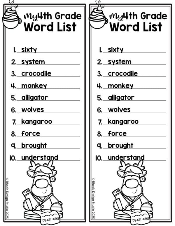 christmas-spelling-lists-1-5_4th-grade