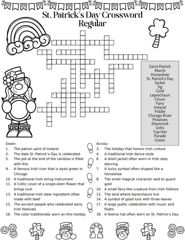 St. Patrick's Day Crossword Regular