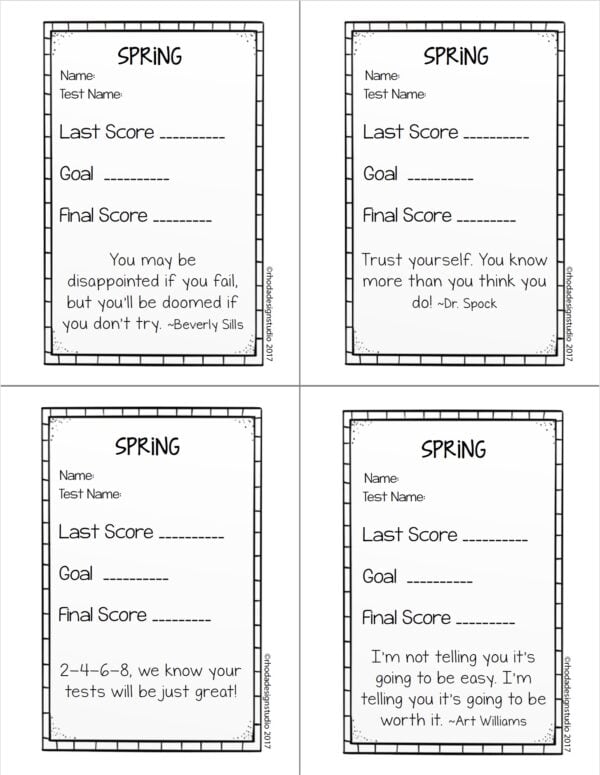 Spring MAP Wrap-Up Cards for K-5 Teachers